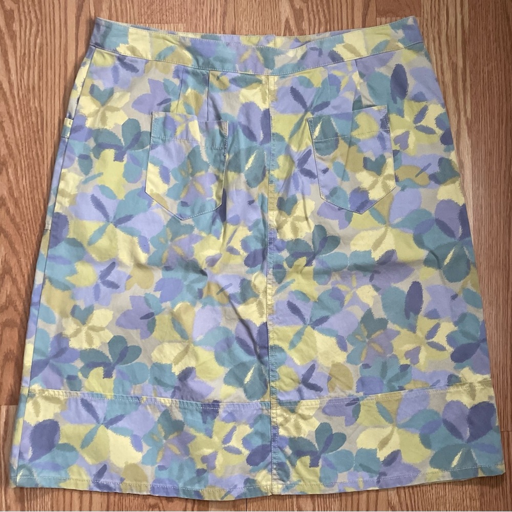 J Jill  100% Cotton Floral Skirt size 14